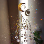 Crystal Suncatcher Prism Window Rainbow Maker Moon Crystal Ball Amethyst Pendant Sun Catcher Hanging Ornament Garden Decor New