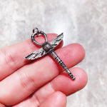 Cross Of Life Ankh With Scarab Fashion Ethnic Jewelry 925 Sterling Silver