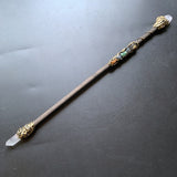 Witch Magic Stick Clear Quartz Point Crystal Scepter Fairy Wand