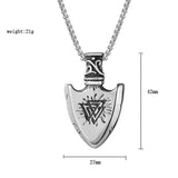 Vintage Viking Valknut Pendant  Norse Mythology  Viking Compass Necklace
