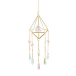 Crystal Suncatcher Prism Window Rainbow Maker Moon Crystal Ball Amethyst Pendant Sun Catcher Hanging Ornament Garden Decor New