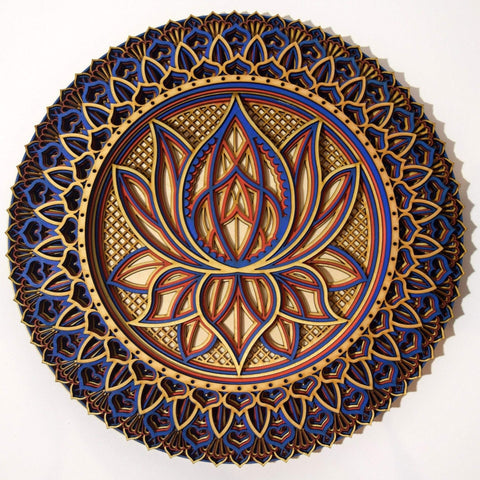 Iron Lotus Flower Mandala Wall Mount Decoration