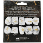 10pcs Natural Stones Crystal Quartz Rune Stones Witch Runes Divination