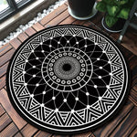 Mandala Bedroom Carpet Children&#39;s Room Floor Mat Non-slip Computer Chair Study Mat Ethnic Style Living Room Round Carpet