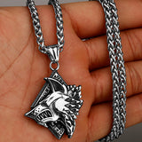 Viking Style Various Wolf Head Runes Unisex Necklace Pendant