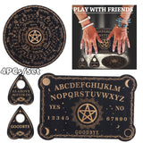 Stars Sun  Moon Black Wooden Spirit Board