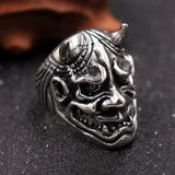 Gothic Bull Head Skull Men Ring Punk Hip Hop Japanese Demon Ring