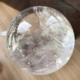 Natural Rock Polished Clear Quartz Balls White Crystal Sphere Healing