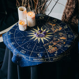 Tarot Tapestry Wheel of the Zodiac Astrology Chart Wall Hanging