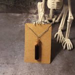 Vampire Tooth Shape Glass Fang Potion Blood Bottle Pendant Necklace