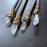 Witch Magic Stick Clear Quartz Point Crystal Scepter Fairy Wand