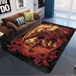 Viking Odin Wolf Rug Viking Norse Mythology Large Rugs Area Rug Comfortable Carpet Floor Mat Rugs for Bedroom Printed Mat Decor