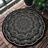 Mandala Bedroom Carpet Children&#39;s Room Floor Mat Non-slip Computer Chair Study Mat Ethnic Style Living Room Round Carpet