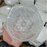 Natural White Selenite Crystal Gypsum Quartz Seven Star Array