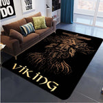 Viking Odin Wolf Rug Viking Norse Mythology Large Rugs Area Rug Comfortable Carpet Floor Mat Rugs for Bedroom Printed Mat Decor