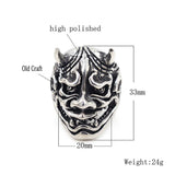 Gothic Bull Head Skull Men Ring Punk Hip Hop Japanese Demon Ring