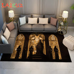 Satan Demon Skull Goat Carpet Anti-Slip Area Rug Large for Home Living Room Gothic Halloween Ouija Floor Mat Rugs Bedroom Decor