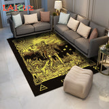 Satan Demon Skull Goat Carpet Anti-Slip Area Rug Large for Home Living Room Gothic Halloween Ouija Floor Mat Rugs Bedroom Decor