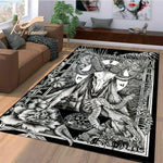 Satan Demon Skulls Ouija Board Area Rug, Ouija Floor Mat, Gothic/Halloween Rug Home Decor  bathroom rug set  rugs for bedroom