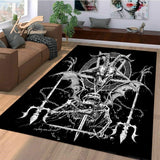 Satan Demon Skulls Ouija Board Area Rug, Ouija Floor Mat, Gothic/Halloween Rug Home Decor  bathroom rug set  rugs for bedroom
