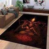 Satan Demon Skulls Ouija Board Area Rug, Ouija Floor Mat, Gothic/Halloween Rug Home Decor  bathroom rug set  rugs for bedroom