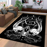 Satan Demon Skulls Ouija Board Area Rug, Ouija Floor Mat, Gothic/Halloween Rug Home Decor  bathroom rug set  rugs for bedroom