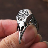 Gothic Crow Skull Ring