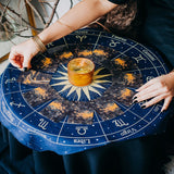 Tarot Tapestry Wheel of the Zodiac Astrology Chart Wall Hanging