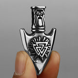 Vintage Viking Valknut Pendant  Norse Mythology  Viking Compass Necklace