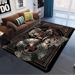 Viking Odin Wolf Rug Viking Norse Mythology Large Rugs Area Rug Comfortable Carpet Floor Mat Rugs for Bedroom Printed Mat Decor