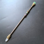 Witch Magic Stick Clear Quartz Point Crystal Scepter Fairy Wand