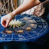 Tarot Tapestry Wheel of the Zodiac Astrology Chart Wall Hanging