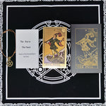 Set Tarot Cards Divination Six-pointed Star Golden Table Game Prediction Card Pvc Waterproof and Wear-resistant Gift Box Luxury