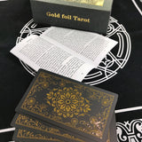 Set Tarot Cards Divination Six-pointed Star Golden Table Game Prediction Card Pvc Waterproof and Wear-resistant Gift Box Luxury