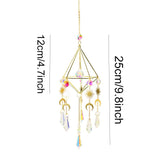 Crystal Suncatcher Prism Window Rainbow Maker Moon Crystal Ball Amethyst Pendant Sun Catcher Hanging Ornament Garden Decor New