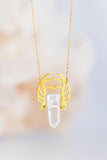 She-Ra Warrior Necklace | Girls Power Necklace with Natural Quartz