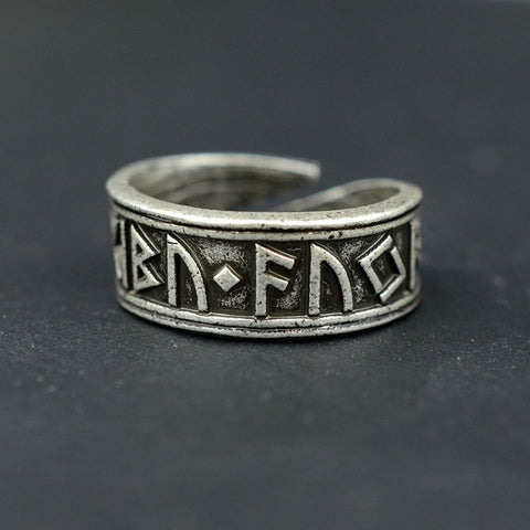 Silver Nodic Viking Rune Adjustable Ring