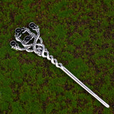 Silver Witch Hairstick Crescent Moon Goddess Sword Hairpin Wiccan Gothic Jewelry For Women Pagan Wicthcraft