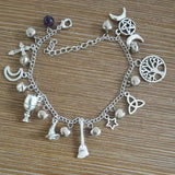 Silver Witches Anklet with Bells on to cleanse the path you walk.