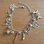 Silver Witches Anklet with Bells on to cleanse the path you walk.