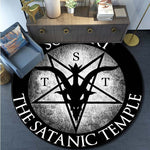 Skull Satanic Goat Inverted Pentagram Wing Demon Version Area Rug-Satanic Goat Decor Satanic Goat-Satanic Rugs Satan Carpet