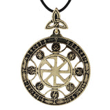 New Magicun Viking~Slavic Kolovrat Pendant Necklace Jewelry Kolovrat In Rune Circle Sign Pendant Necklace