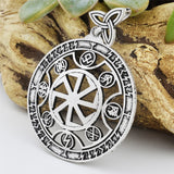 New Magicun Viking~Slavic Kolovrat Pendant Necklace Jewelry Kolovrat In Rune Circle Sign Pendant Necklace