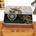 New Magicun Viking~Slavic Owl Pendant animal Necklaces Jewelry Vintage Silver crltics knot 1pc