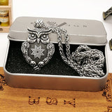 New Magicun Viking~Slavic Owl Pendant animal Necklaces Jewelry Vintage Silver crltics knot 1pc