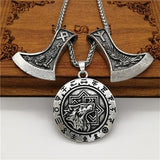 New Magicun Viking~Slavic Smybol Wolf Pendant Futhark Axe pendant Viking Men's necklace pagan jewelry 1pc