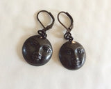 Smiling Full Moon Earrings Pierced Ears,Celestial Earrings for Women Nickel-free,witch Gift