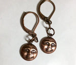 Smiling Full Moon Earrings Pierced Ears,Celestial Earrings for Women Nickel-free,witch Gift