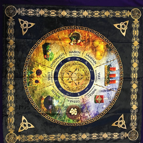 Soft Ceremony Astrology cloth ablecloth altar wicca Tarot table cloth Divination Sabbats Board Game cards Accessories
