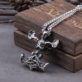 Speical Price Stainless Steel Viking Necklace Men Skull deer Pendants valknut Necklaces Scandinavian Norse Jewelry Gift